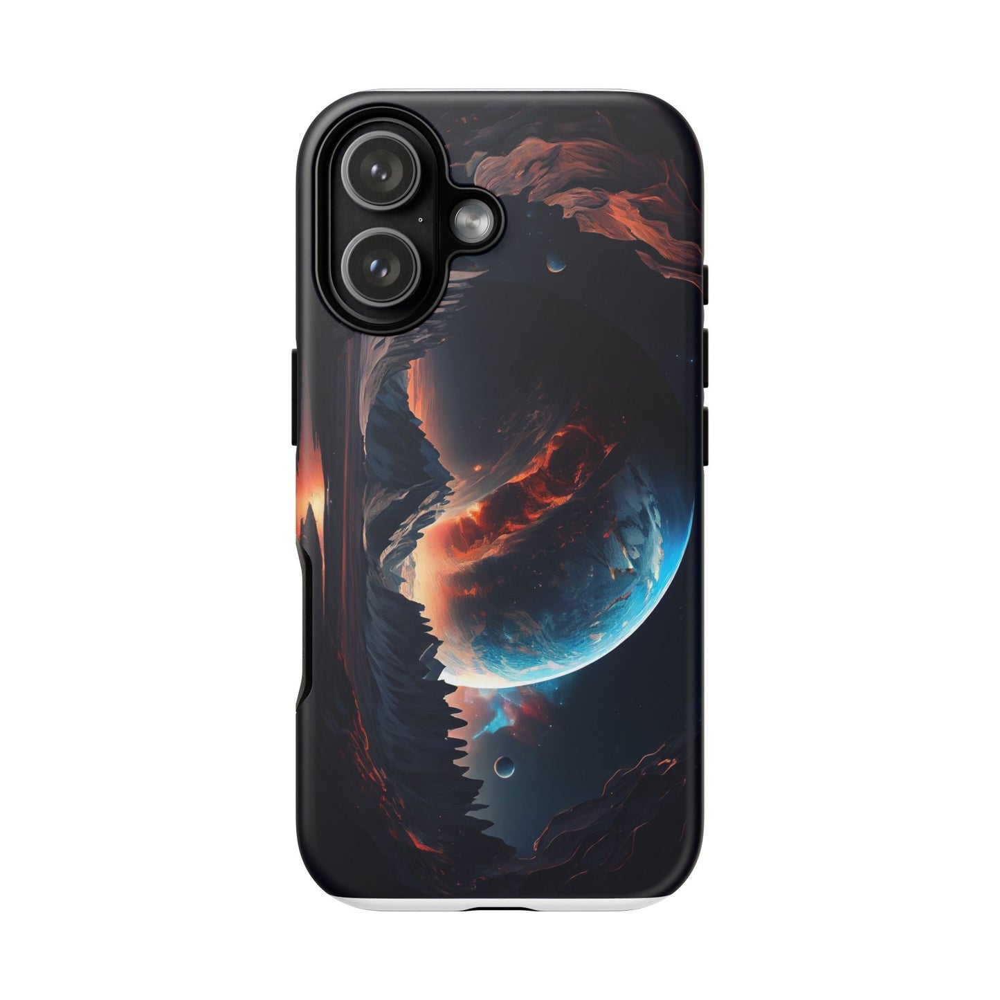 Cosmic Planet Tough Phone Case — Galaxy Landscape Protective Cover