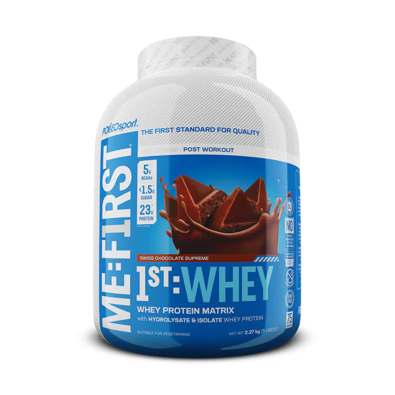 Proteină Premium din Zer POLLEOsport 1st Whey Swiss Chocolate Supreme 30.4g Triple Blend Testat de Atleți WPC + WPI + WPH