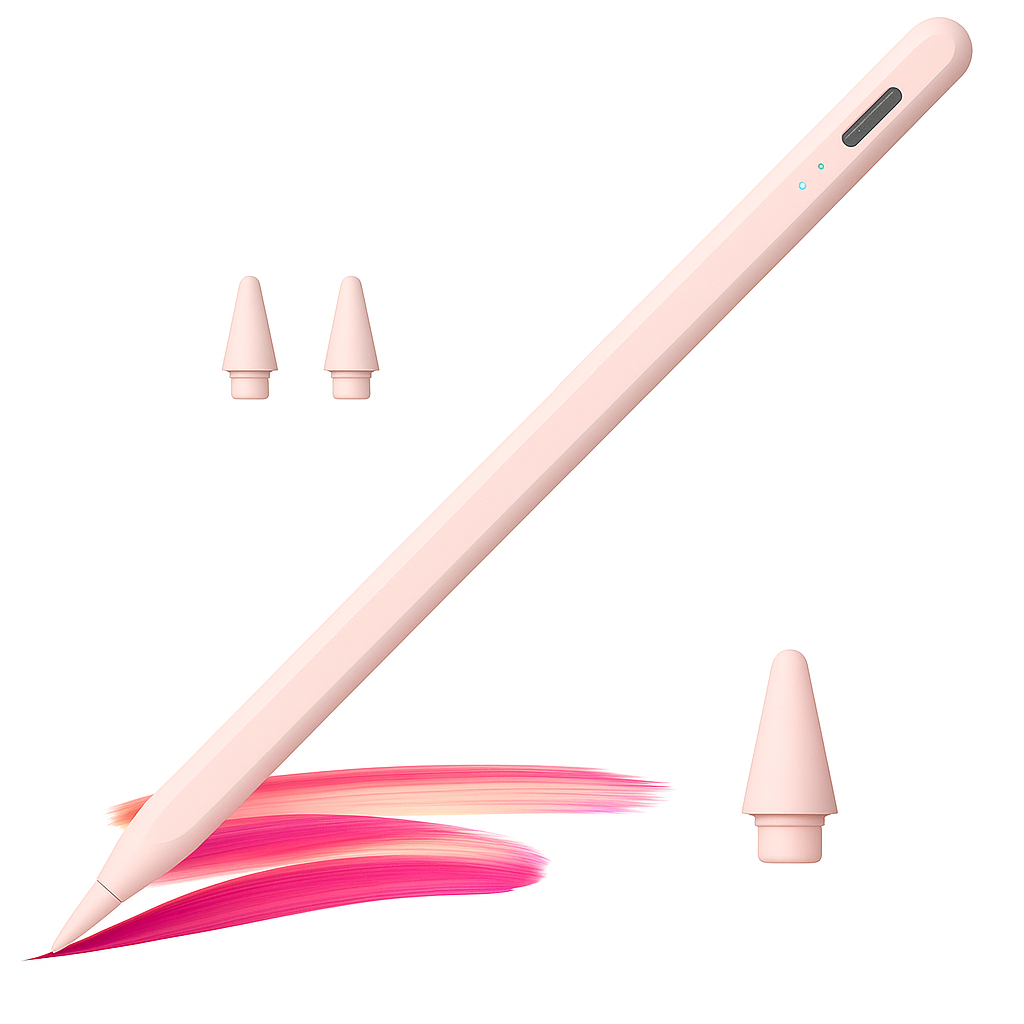 Stylus Pen Universal, Stilou pentru tableta, Compatibil cu orice tableta si telefon, iPad 2010-2017, Samsung, Lenovo, Huawei, Android, Windows, Magnetic, USB-C, Alb