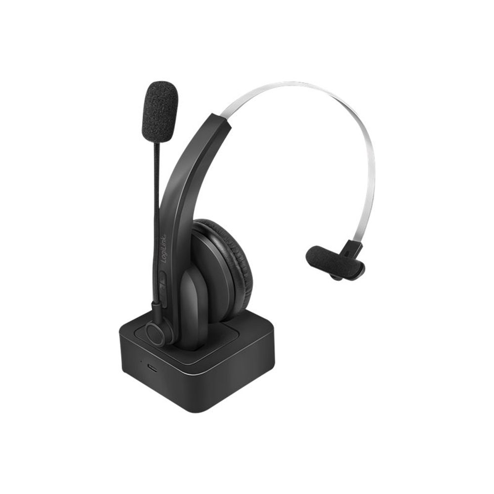 LogiLink Bluetooth хедсет слушалки Mono диадема & зареждаща стойка (BT0059)