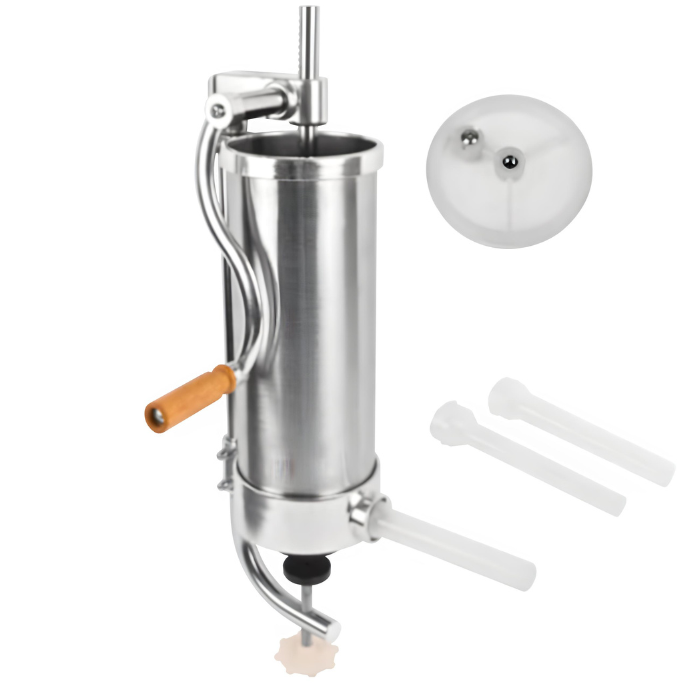 Aparat Manual de Facut Carnati APF® 1.25kg – Prindere G-Clamp, 4 Palnii, Inox