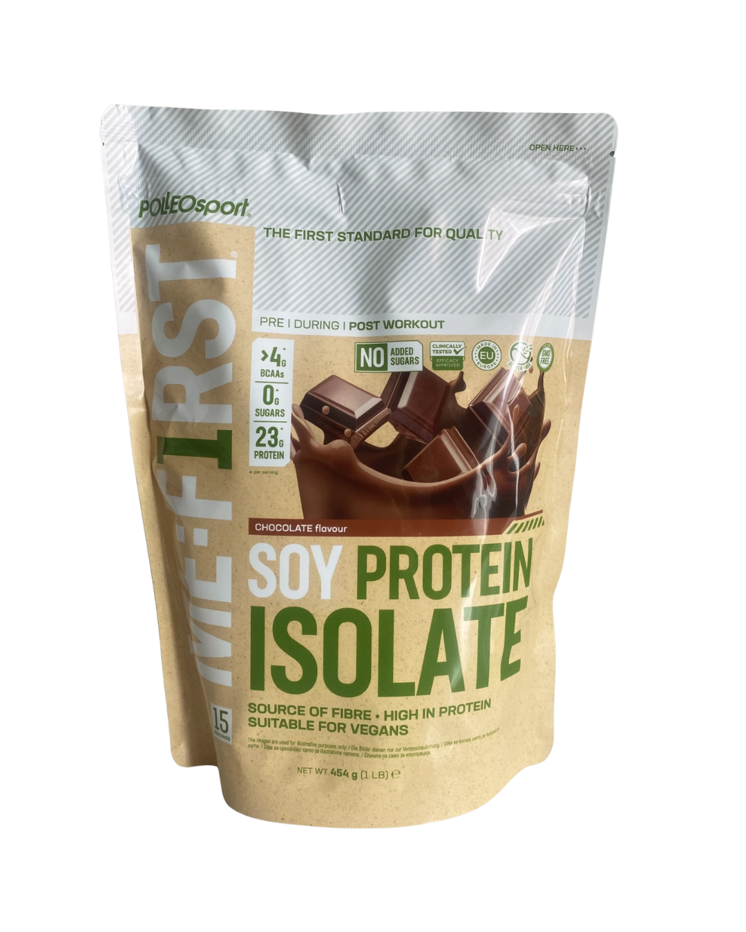 Izolat Proteic Vegetal din Soia POLLEOsport Soy Protein Isolate – Chocolate 454 g