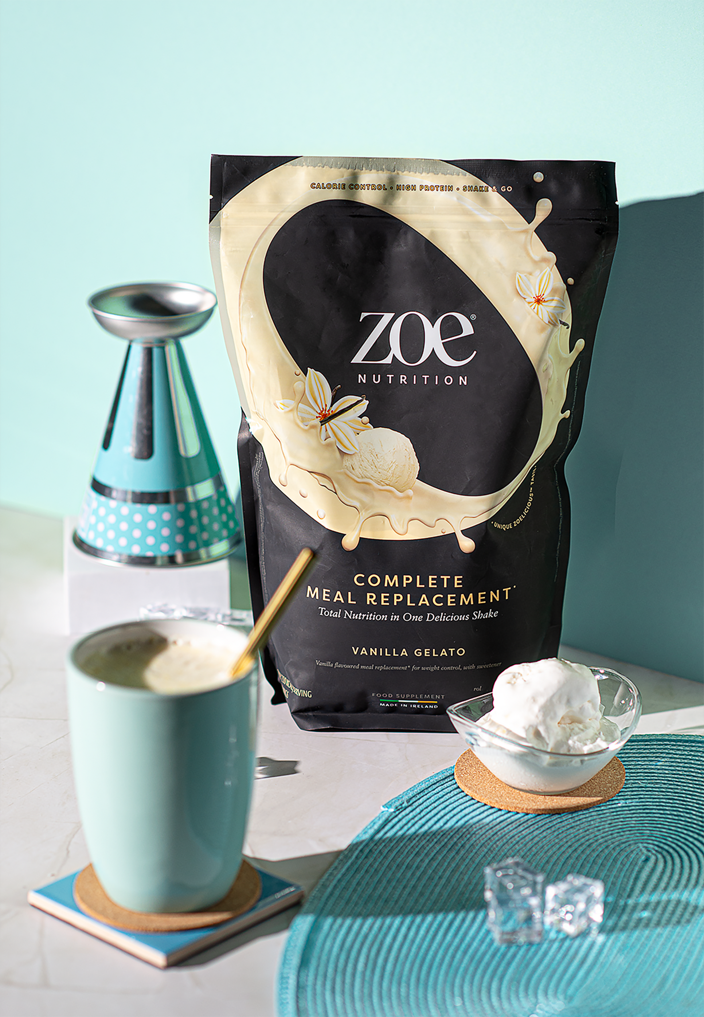 Înlocuitor de Masă Echilibrat cu Proteine și Fibre ZOE Complete Meal Replacement – Vanilla Gelato 1000g