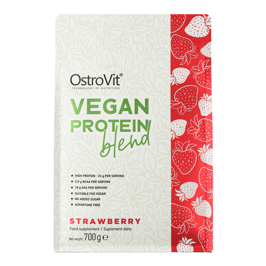 Amestec Proteic VEGE 700g Proteine Vegetale - Căpșuni