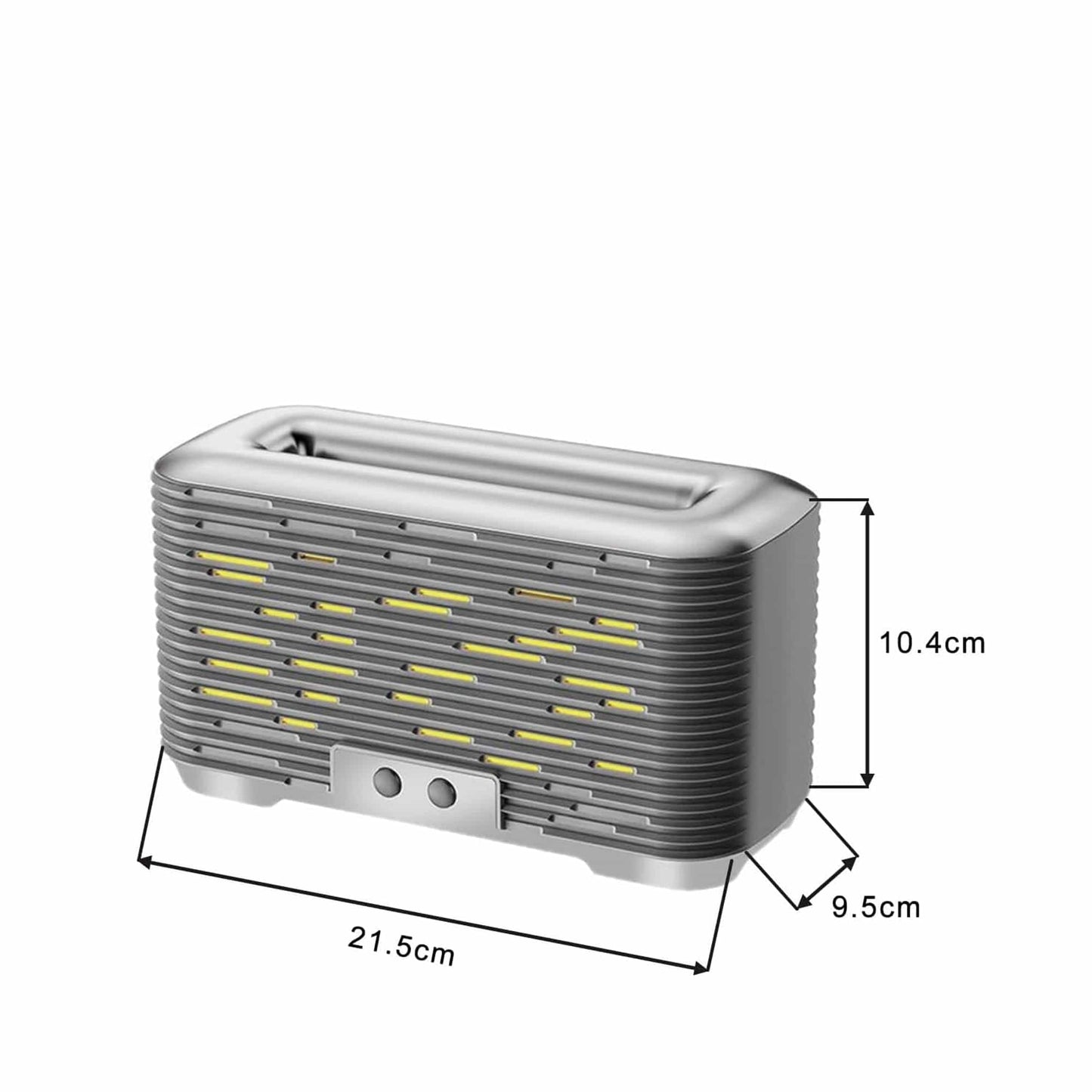 Umidificator Aromaterapie, Difuzor de ulei esential, Capacitate 350ml, functie difuzor, 2 lumini de noapte, Auto-oprire, Temporizator, pentru camera, birou, dormitor, Gri
