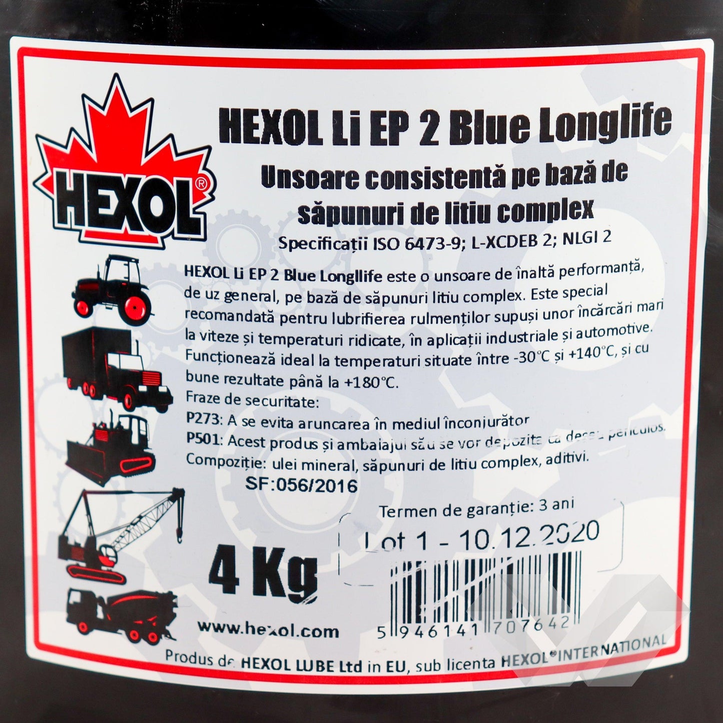 Vaselina LI EP2 HEXOL 180 C 4kg Blue
