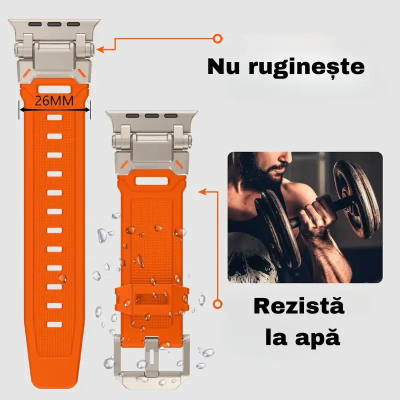 Smartwatch Ultra Plus 2.1" cu Apel Bluetooth, Monitorizare Sănătate (Ritm Cardiac, Oximetru, Somn, Calorii), 150+ Moduri Sport, Încărcare Wireless, rezistent, iOS & Android