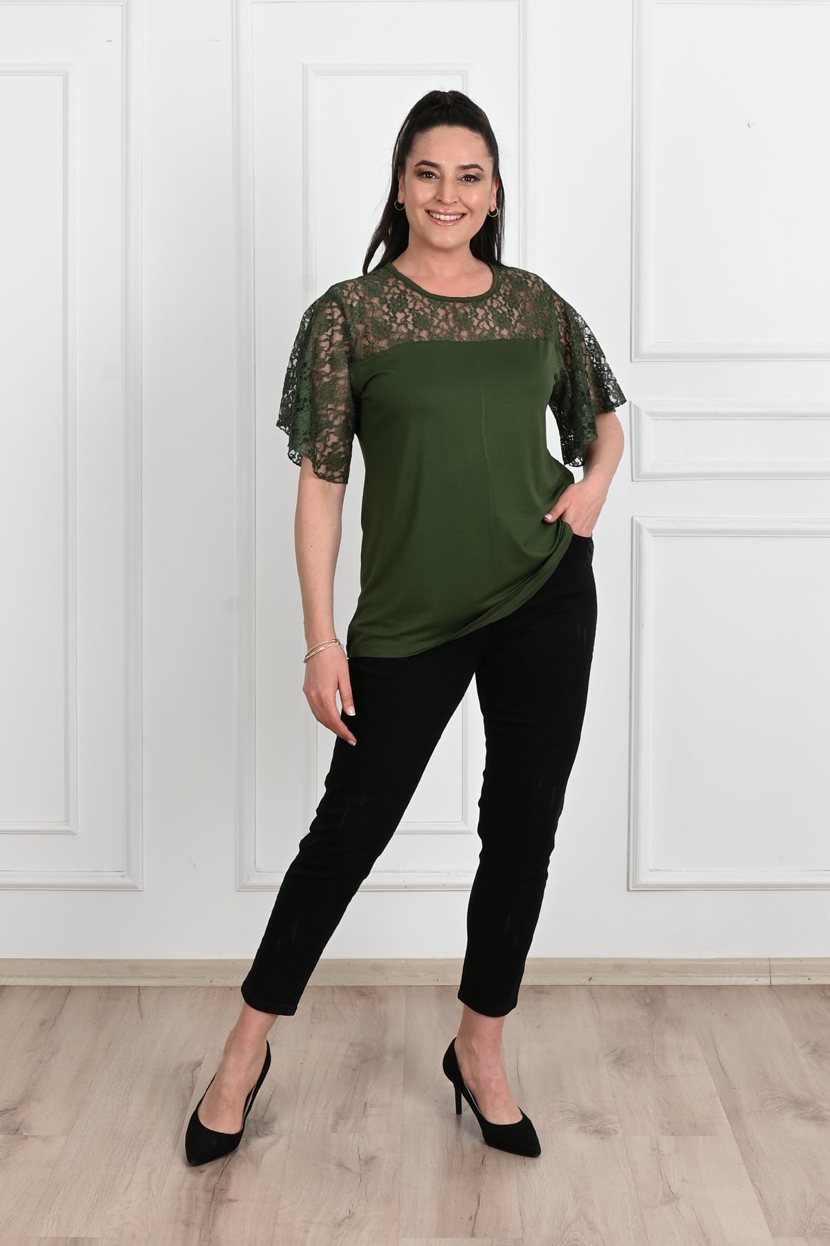 Tricou dama marimi mari cu dantela 1428-23