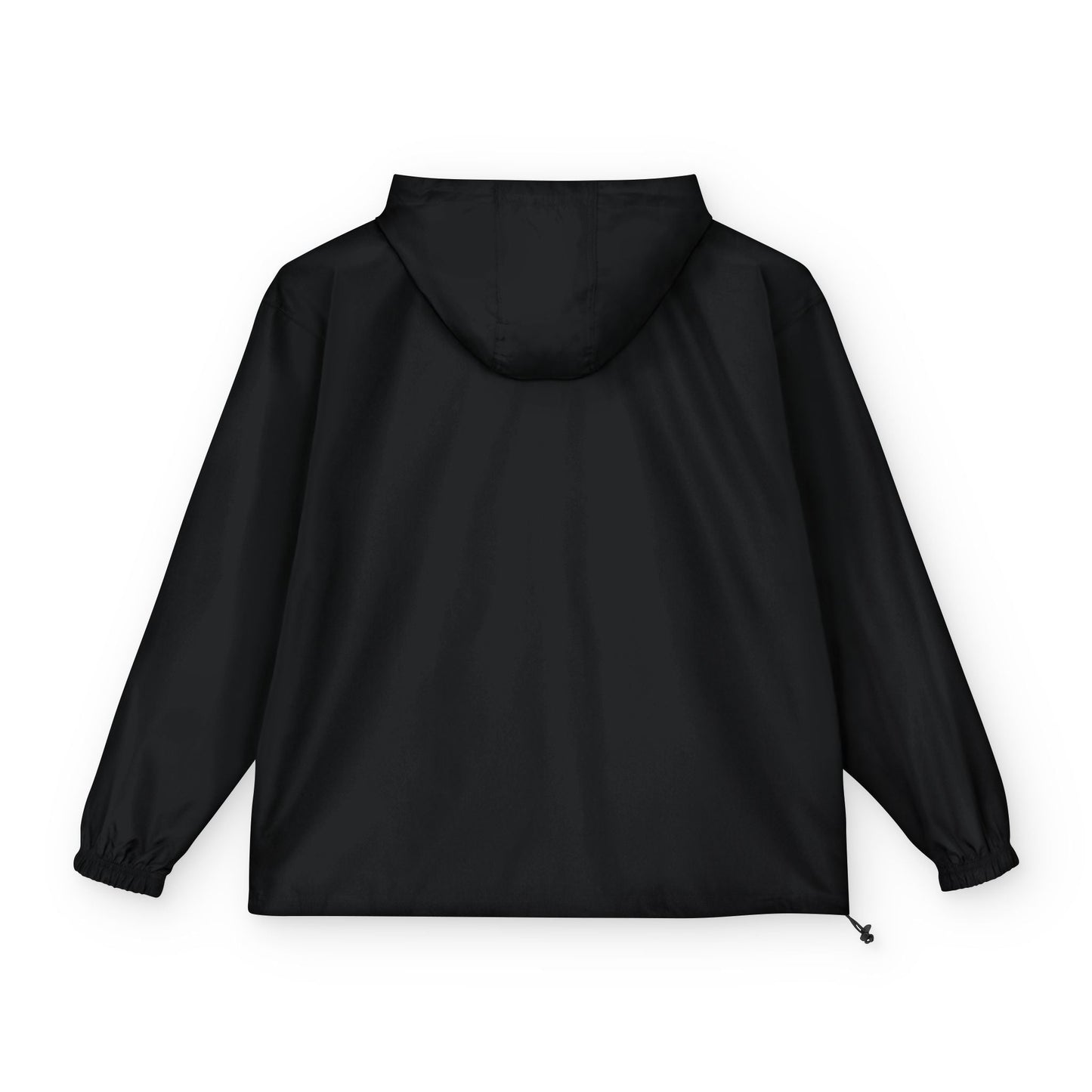 Champion Packable Anorak Jacket — Black Windbreaker with QRIS Chest Graphic