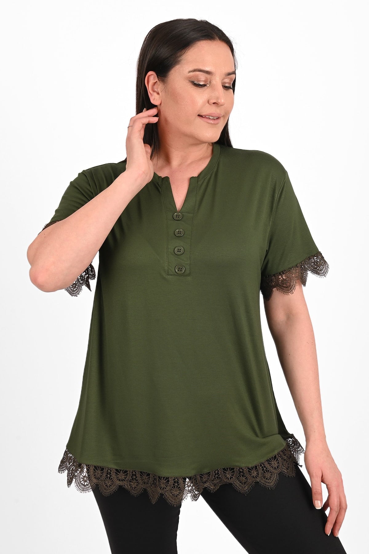 Tricou dama marimi mari cu dantela 1448-23