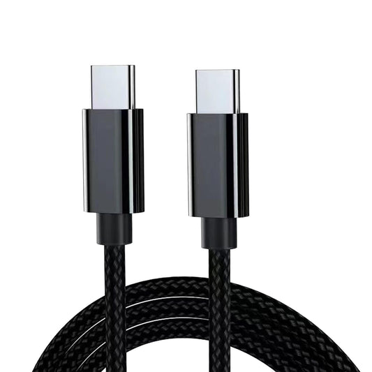 Cablu Date si Incarcare Rapida Timebox, Type-C la USB-C, 1m, Compatibil iPhone, Samsung, Huawei, Negru