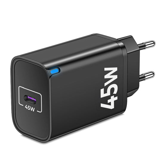 Incarcator Retea Timebox, 45W Fast Charge, 1 x Type-C, Negru