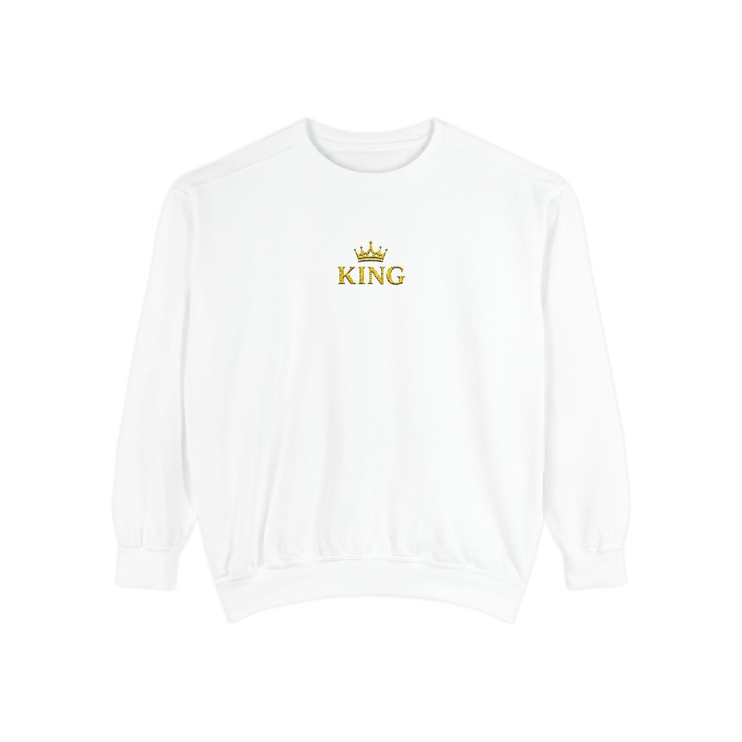 King Crown Sweatshirt — Minimal Gold "KING" Crewneck