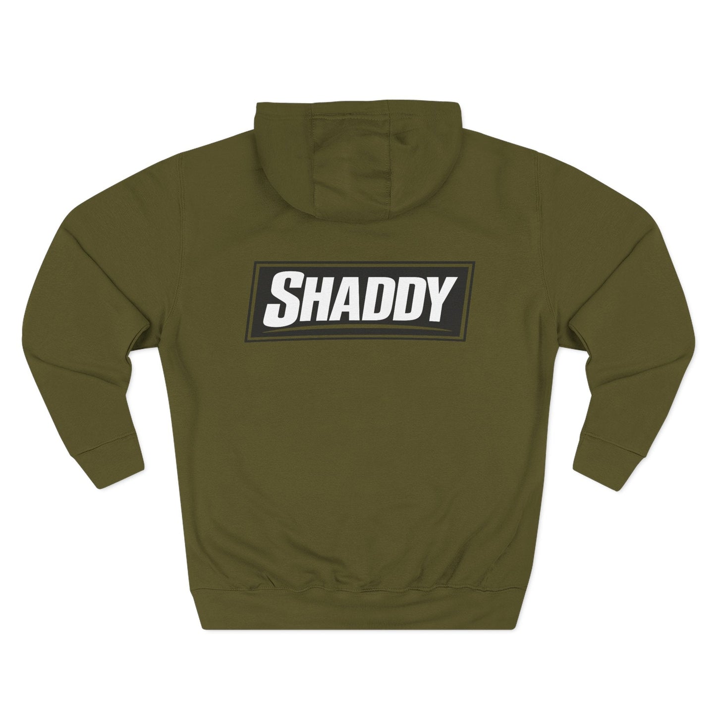 Shaddy Logo Hoodie — Retro Box-Logo Fleece Sweatshirt