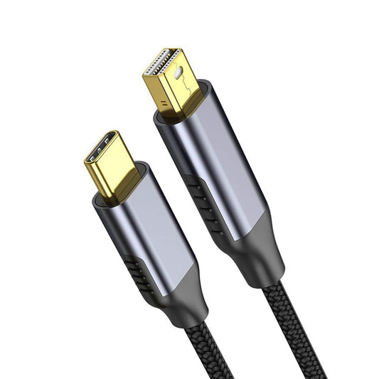 Cablu Adaptor Type-C la Mini DisplayPort – 8K, 60Hz, 1,8m, Transfer Video Ultra HD, Compatibil MacBook, Laptopuri USB-C, 1,8 m, Design din Aluminiu si Invelis Nylon