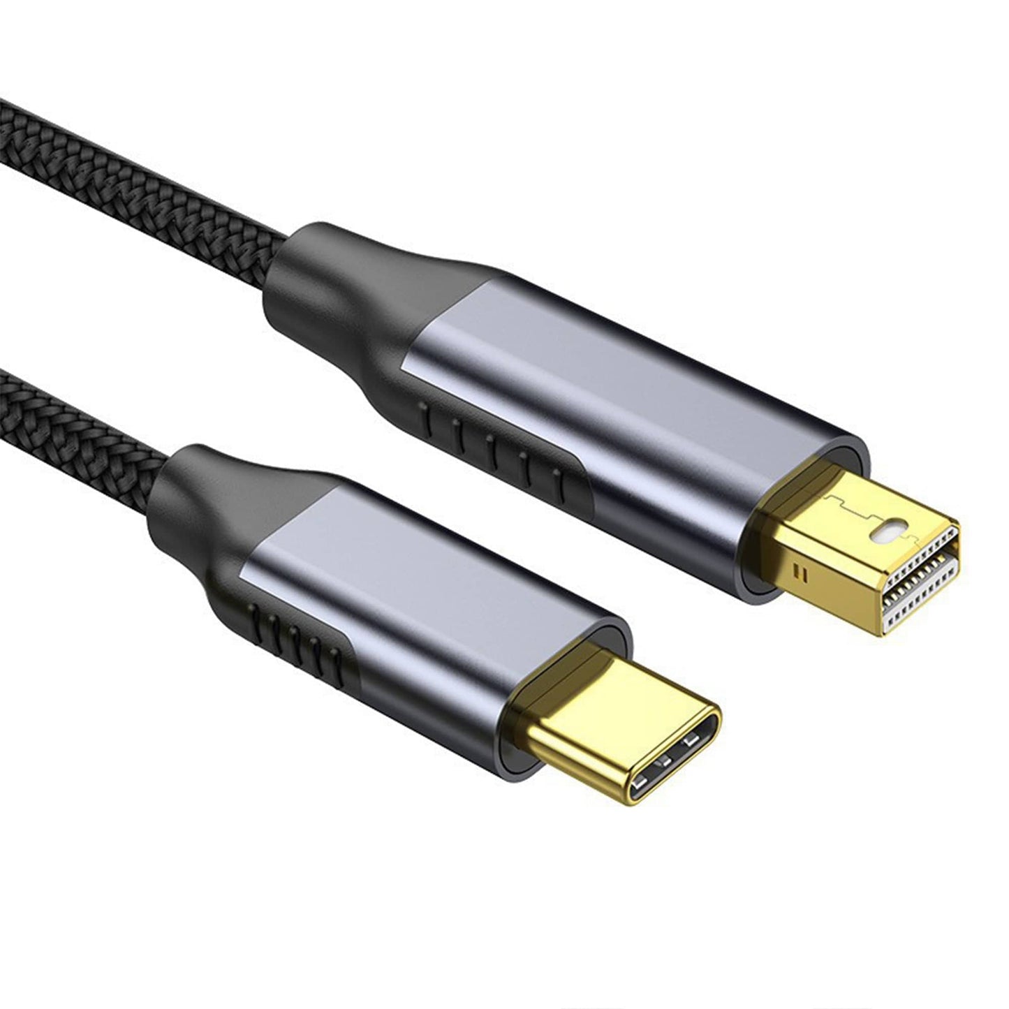 Cablu Adaptor Type-C la Mini DisplayPort – 8K, 60Hz, 1,8m, Transfer Video Ultra HD, Compatibil MacBook, Laptopuri USB-C, 1,8 m, Design din Aluminiu si Invelis Nylon