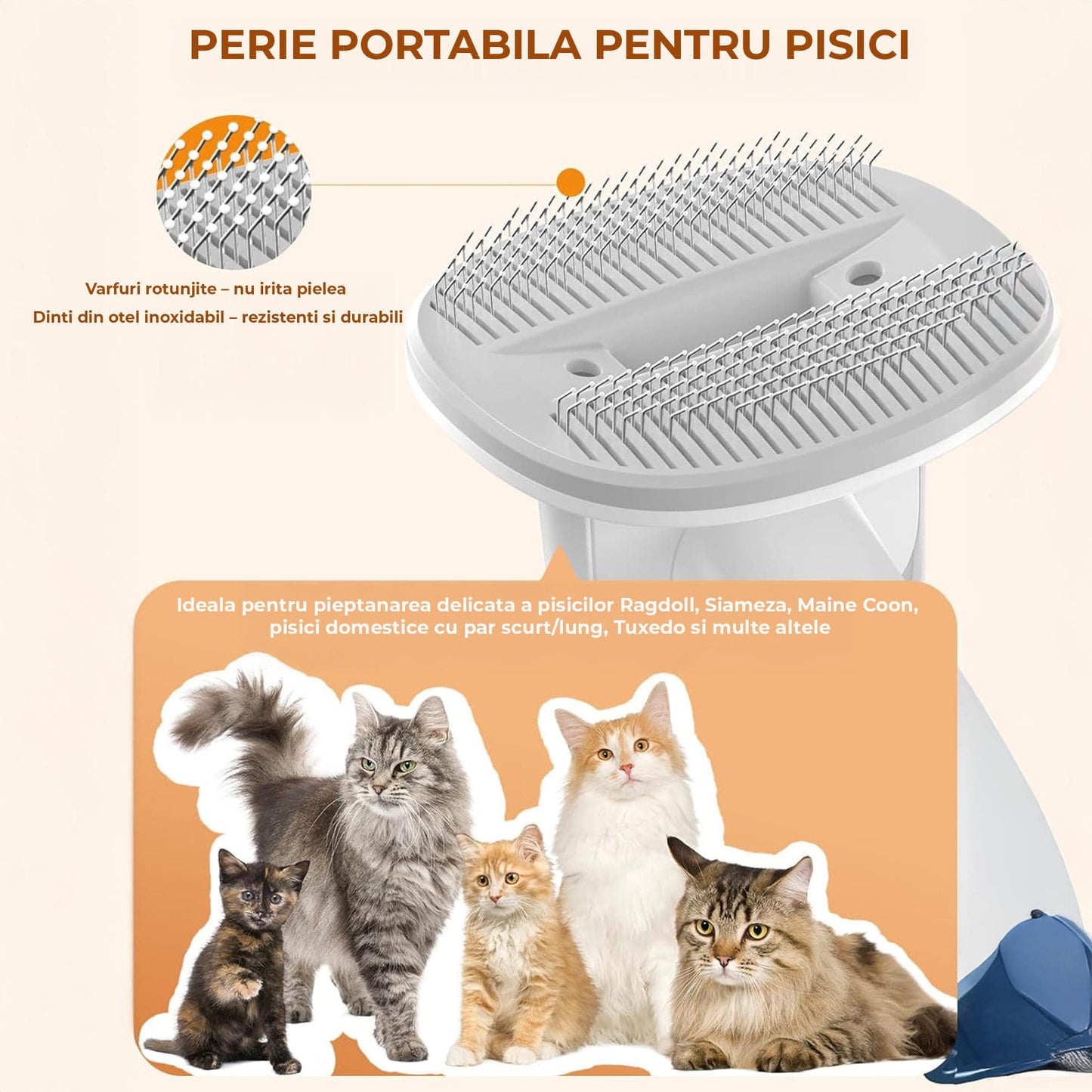 Aspirator Silentios pentru Ingrijirea Animalelor, Kit 6 in 1 cu Perie, Clipper si Trimmer, 48 dB Ultra Silentios, 3 Trepte de Viteza, Ideal pentru Tuns, Descurcat si Colectare Par, 1,5L Capacitate, Alb