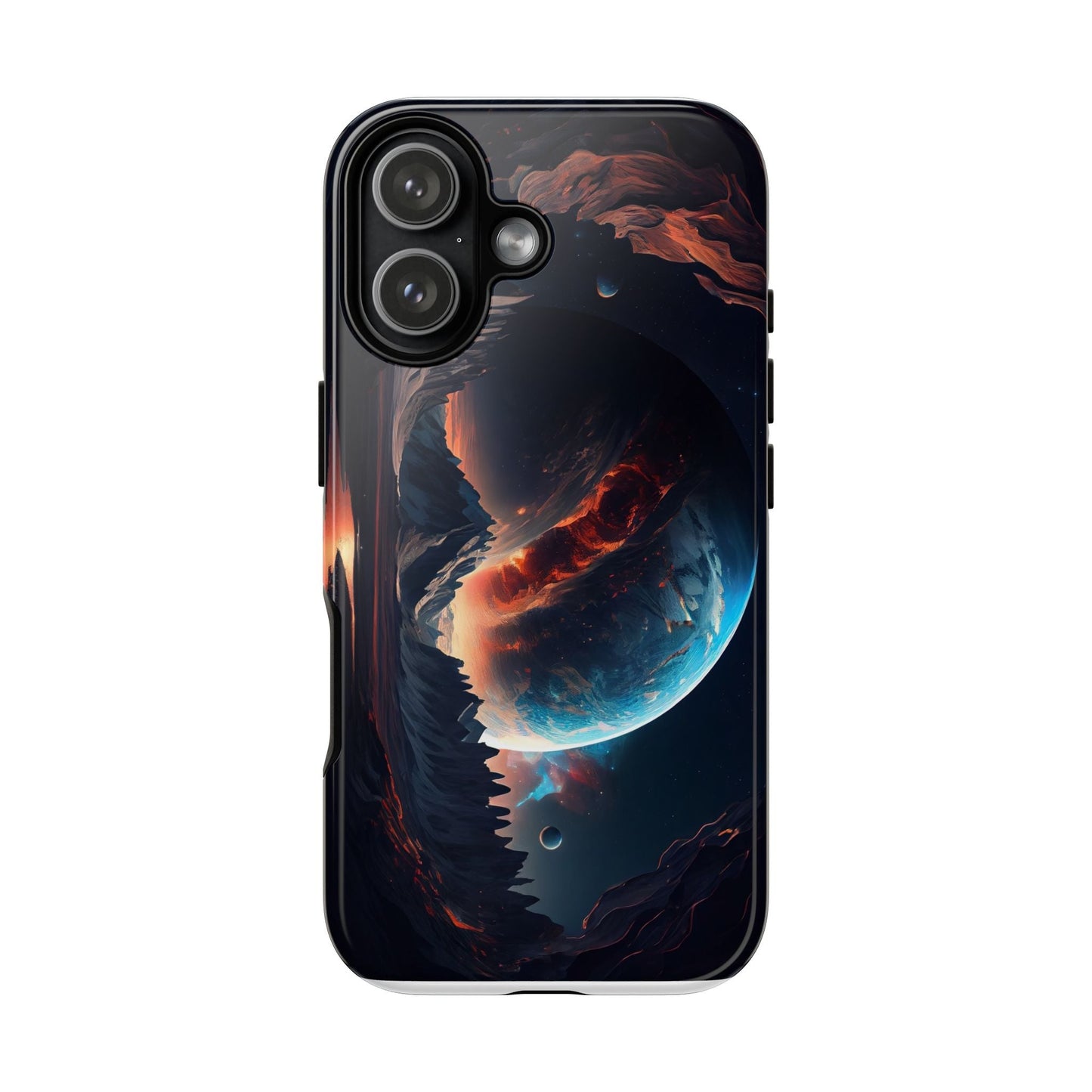 Cosmic Planet Tough Phone Case — Galaxy Landscape Protective Cover
