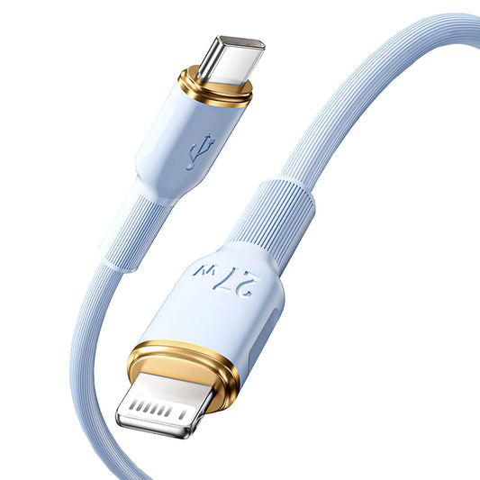 Cablu Date si Incarcare Rapida Timebox 27W, USB-C la Lightning, 1,5m, Albastru