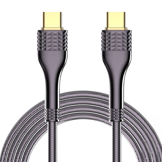 Cablu Date si Incarcare Rapida Timebox, 65W, USB-C la Type-C, 1 m, Negru