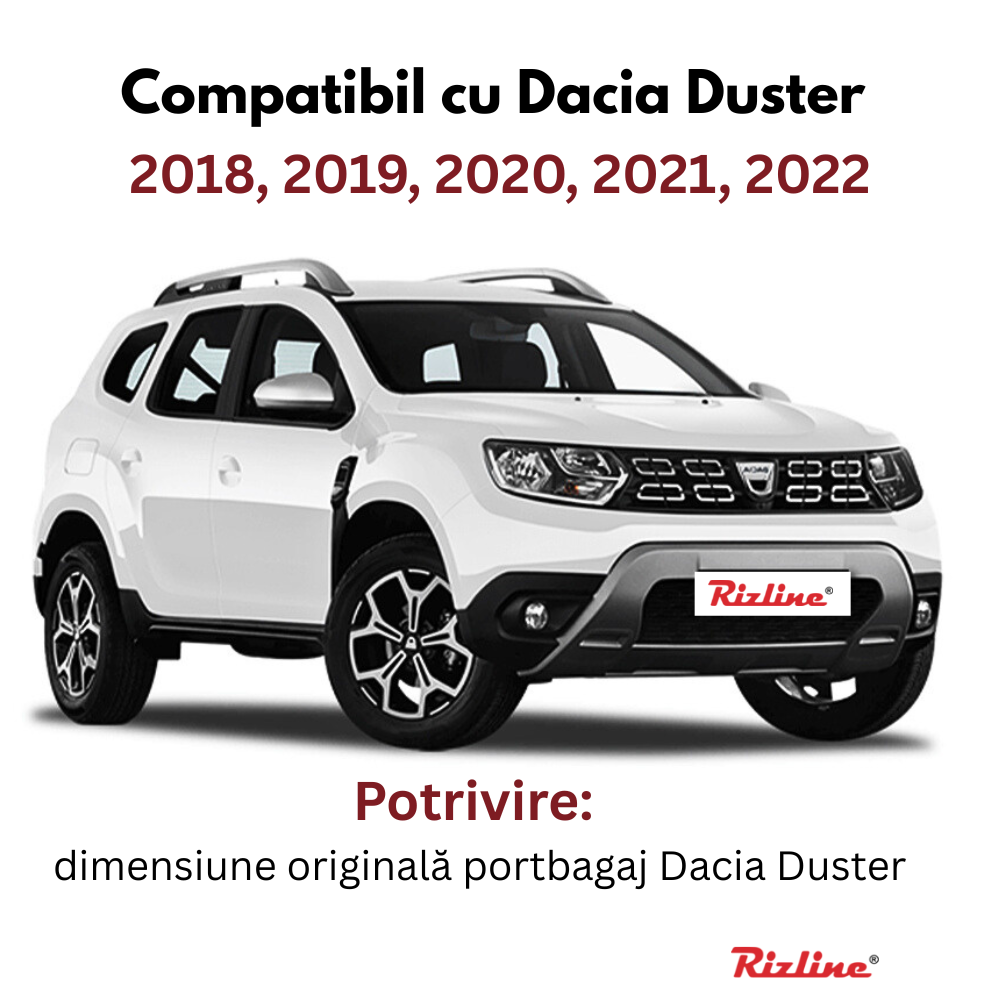 Covoraș Rizline Portbagaj Dacia Duster 4x2 2019 – Tip Tavita din Cauciuc de Calitate