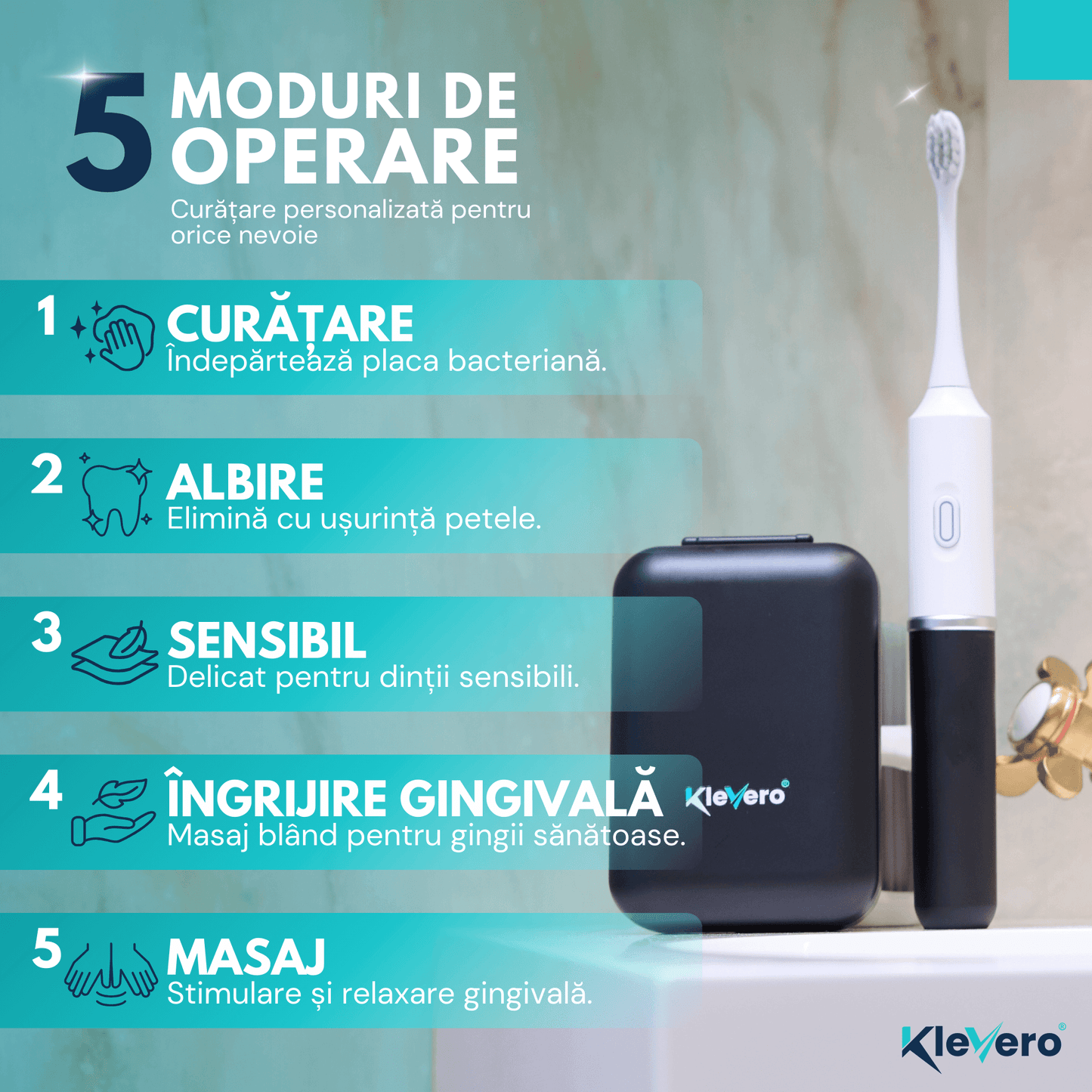 Periuta de Dinti Electrica Ultrasonica KleVero 