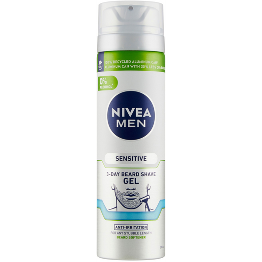 Nivea 3-Day Beard Shave Gel Sensitive 200 ml (9005800308432) (9005800308432)-0