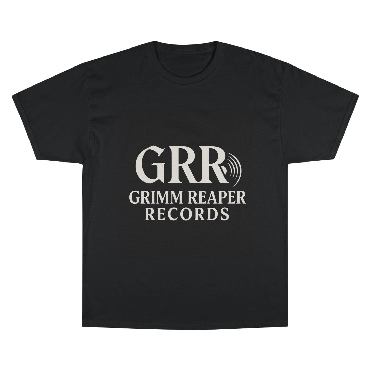 Grimm Reaper Records Champion T-Shirt – GRR Logo Music Tee