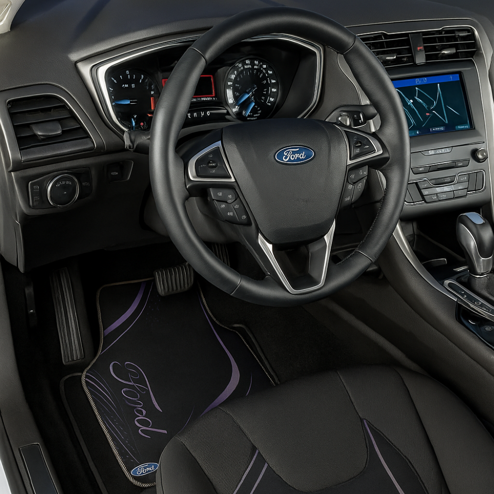 Covorașe Auto Universale FORD – Design Negru Elegant 4 Piese