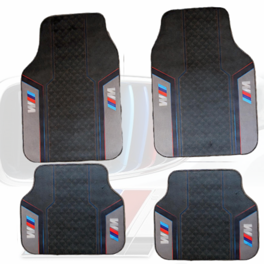 Covorașe Auto Universale BMW M – Design Sport Negru/Gri