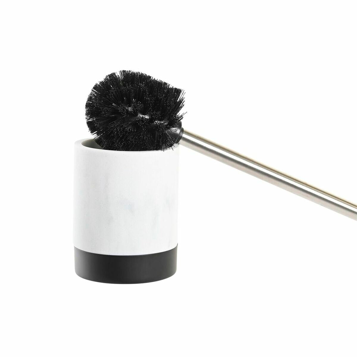 Toilet Brush DKD Home Decor White Black Resin Stainless steel Marble Modern 10 x 10 x 37,4 cm-1