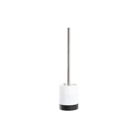 Toilet Brush DKD Home Decor White Black Resin Stainless steel Marble Modern 10 x 10 x 37,4 cm-0