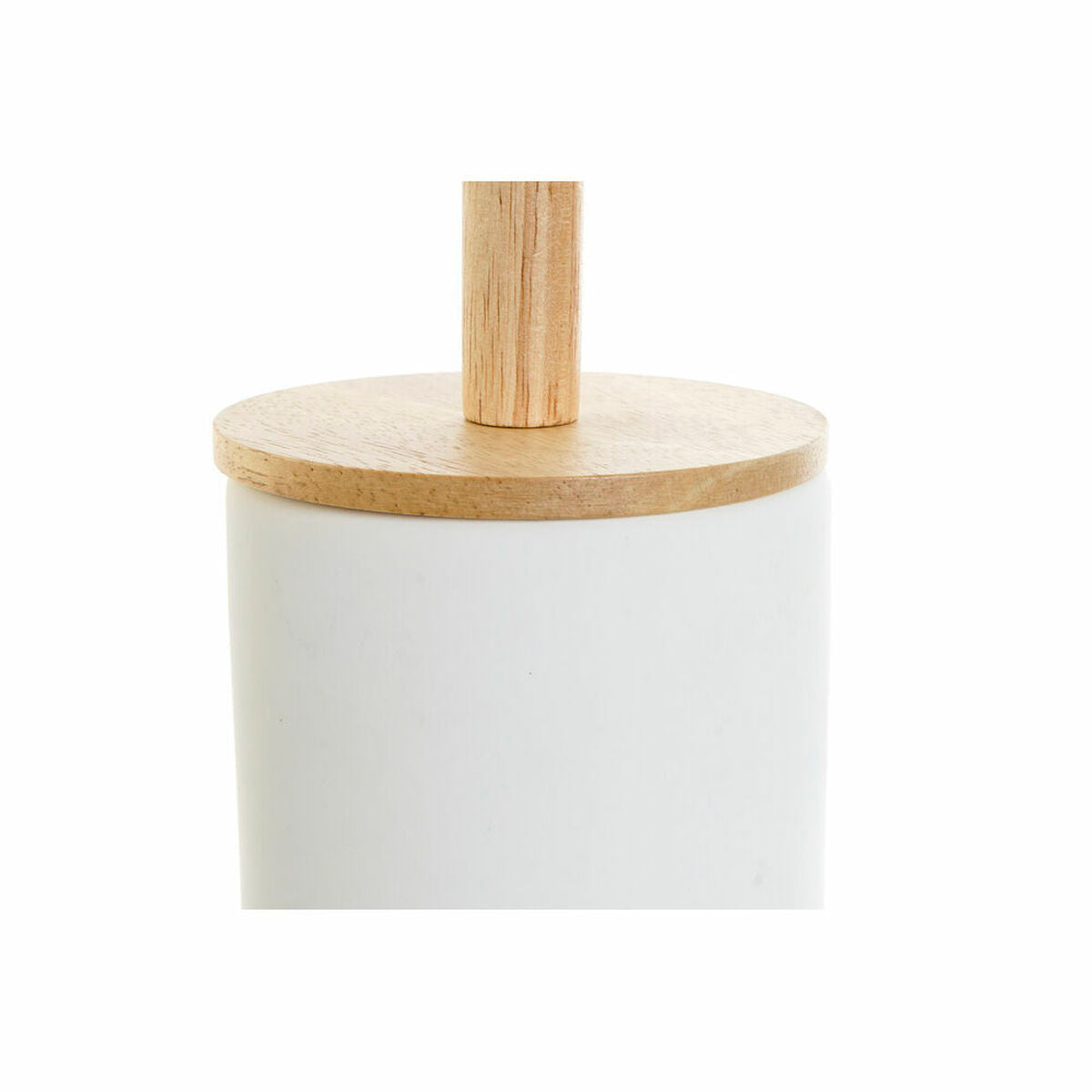 Toilet Brush DKD Home Decor 10 x 10 x 38 cm Natural White Stoneware-1