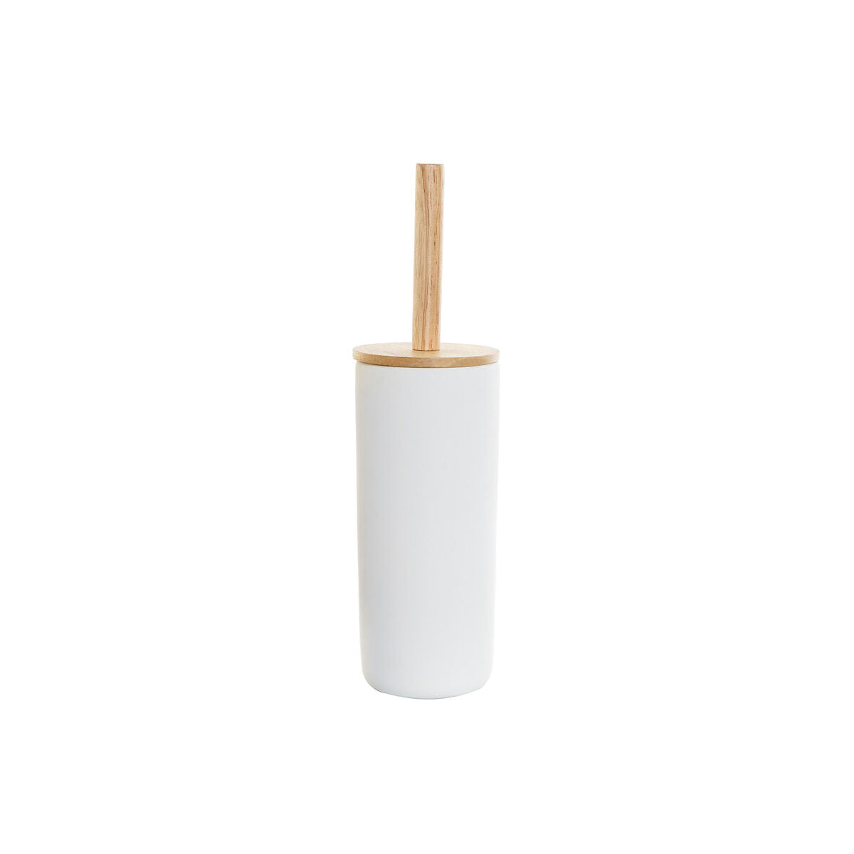 Toilet Brush DKD Home Decor 10 x 10 x 38 cm Natural White Stoneware-0
