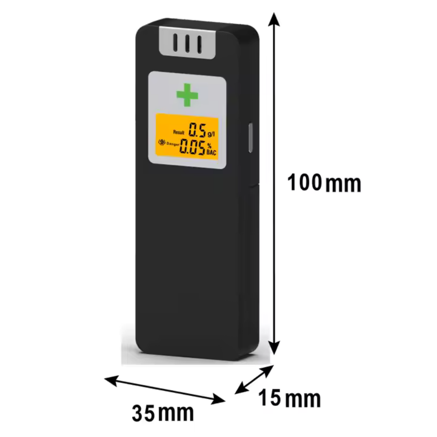 Alcooltest Digital Certificat NF – Precizie 0.01% BAC, LCD, Alertă Sonoră