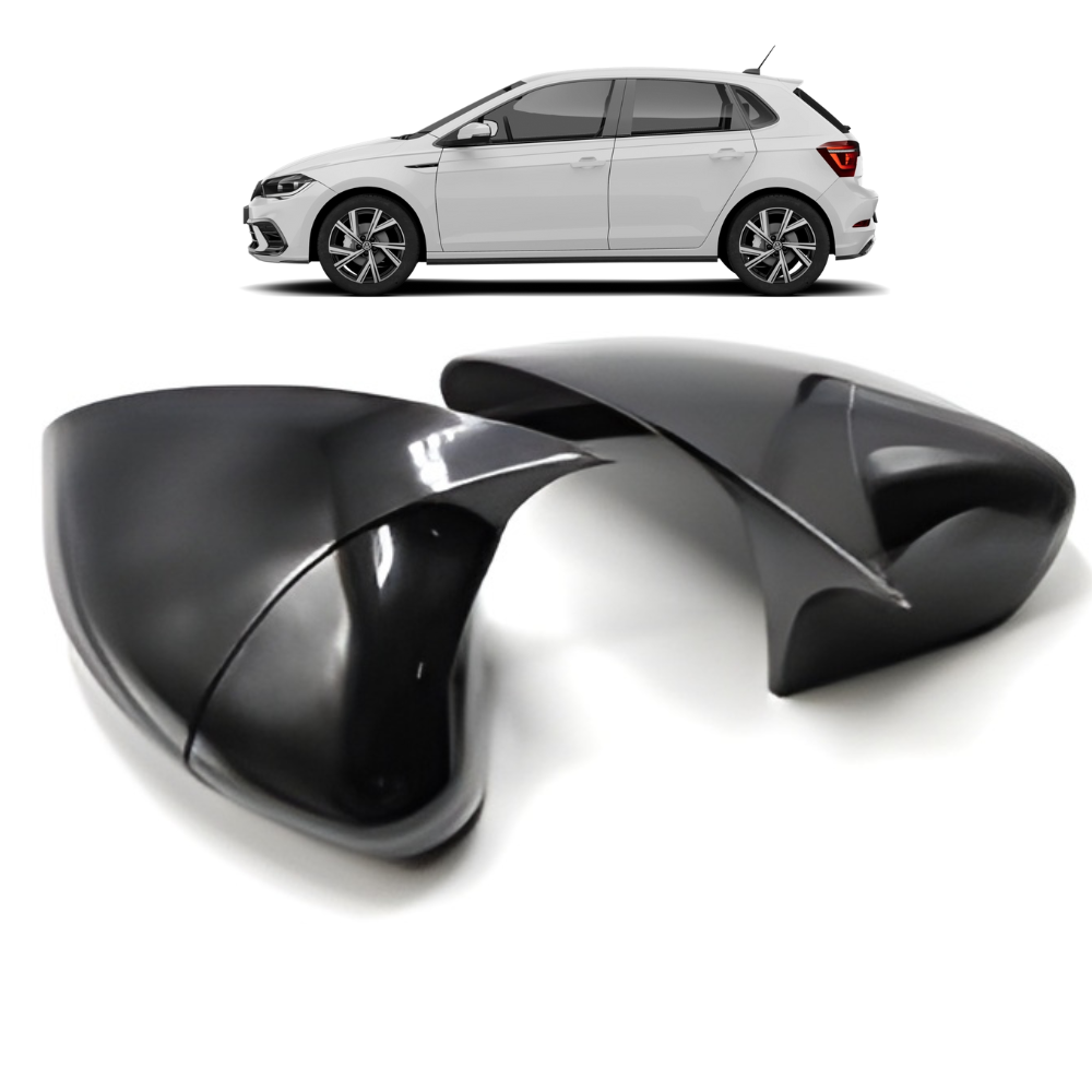 Capace Oglindă Batman DPTuning VW Polo MK6 2018–2021 Negru Lucios, ABS de Calitate, Montaj Rapid
