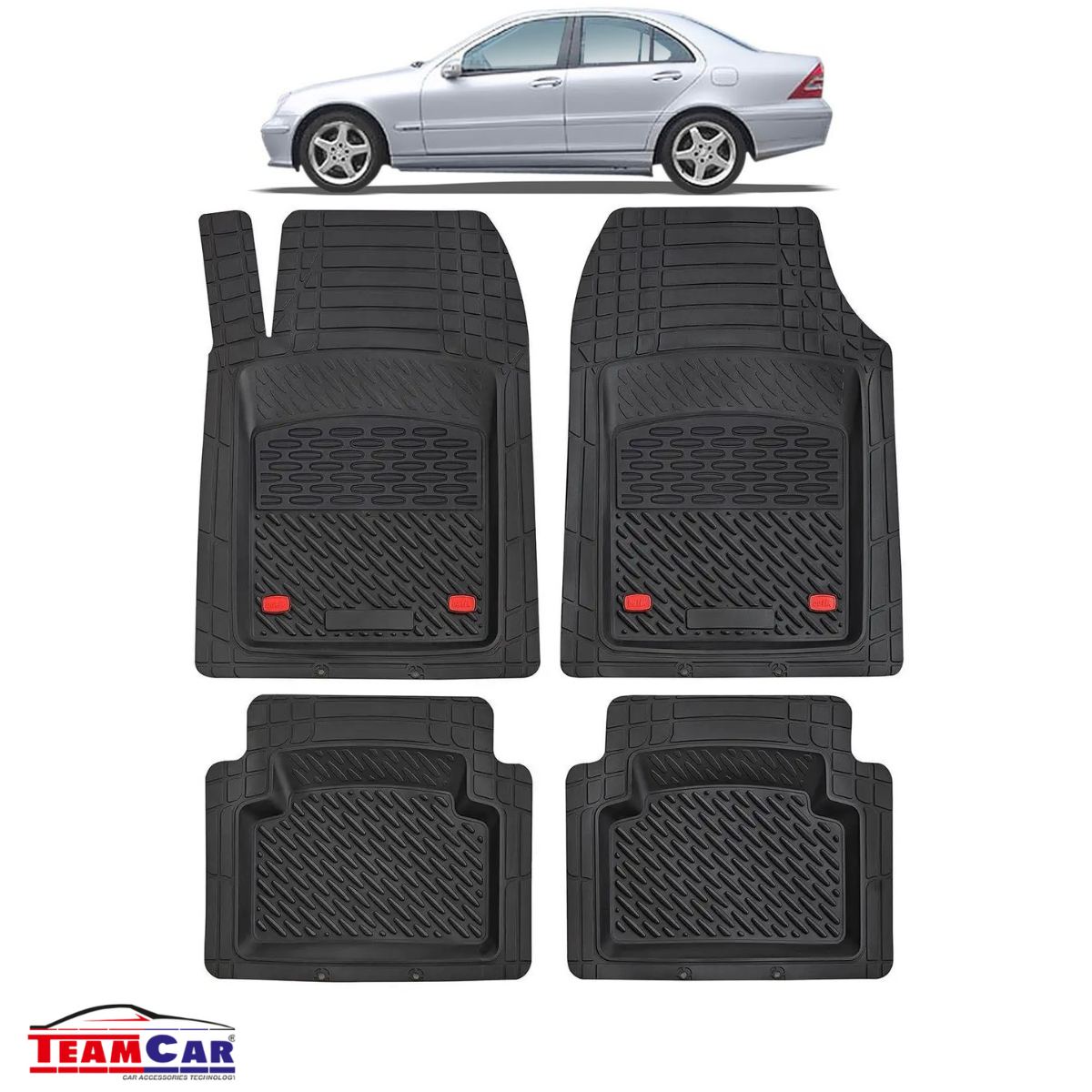 Covorase Auto TeamCar® Tip Tavita Compatibile Mercedes-Benz C-Class W203 Sedan (2000–2007)
