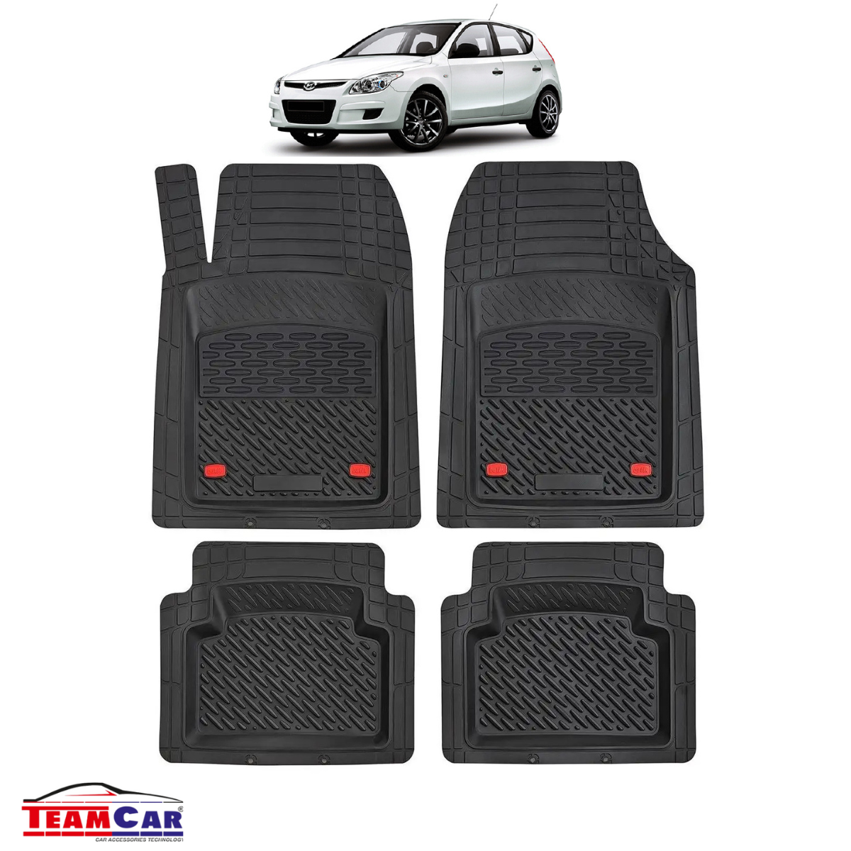 Covorase Auto TeamCar® Hyundai i30 I (2007-2012) - Cauciuc Tip Tavita