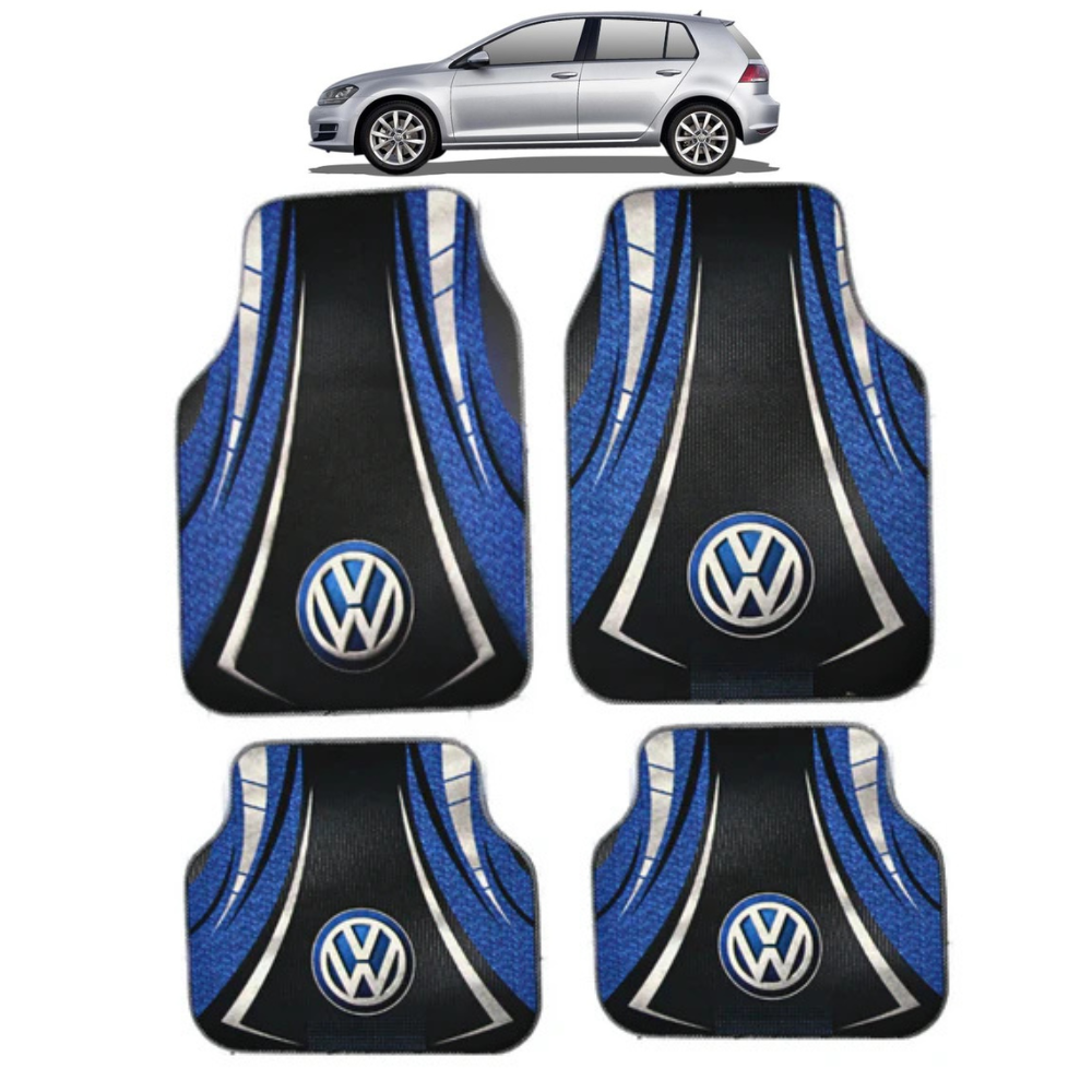 Covorașe Universale VW Golf 7 Hatchback 2012–2020 – Albastru/Negru