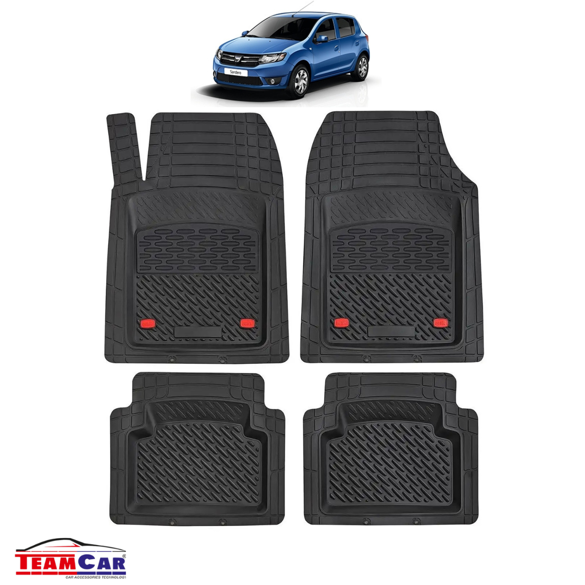 Covorașe Auto TeamCar® Tip Tăviță Compatibile Dacia Sandero II (2012–2020) - Hatchback