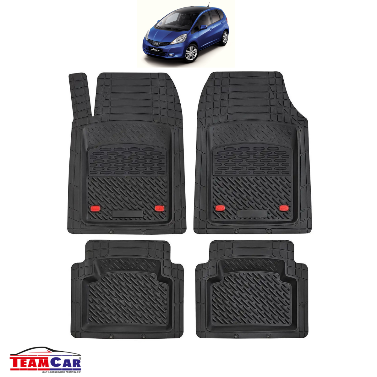 Covorașe Auto TeamCar® Tip Tăviță Compatibile Honda Jazz 2 (2008–2015) - Hatchback