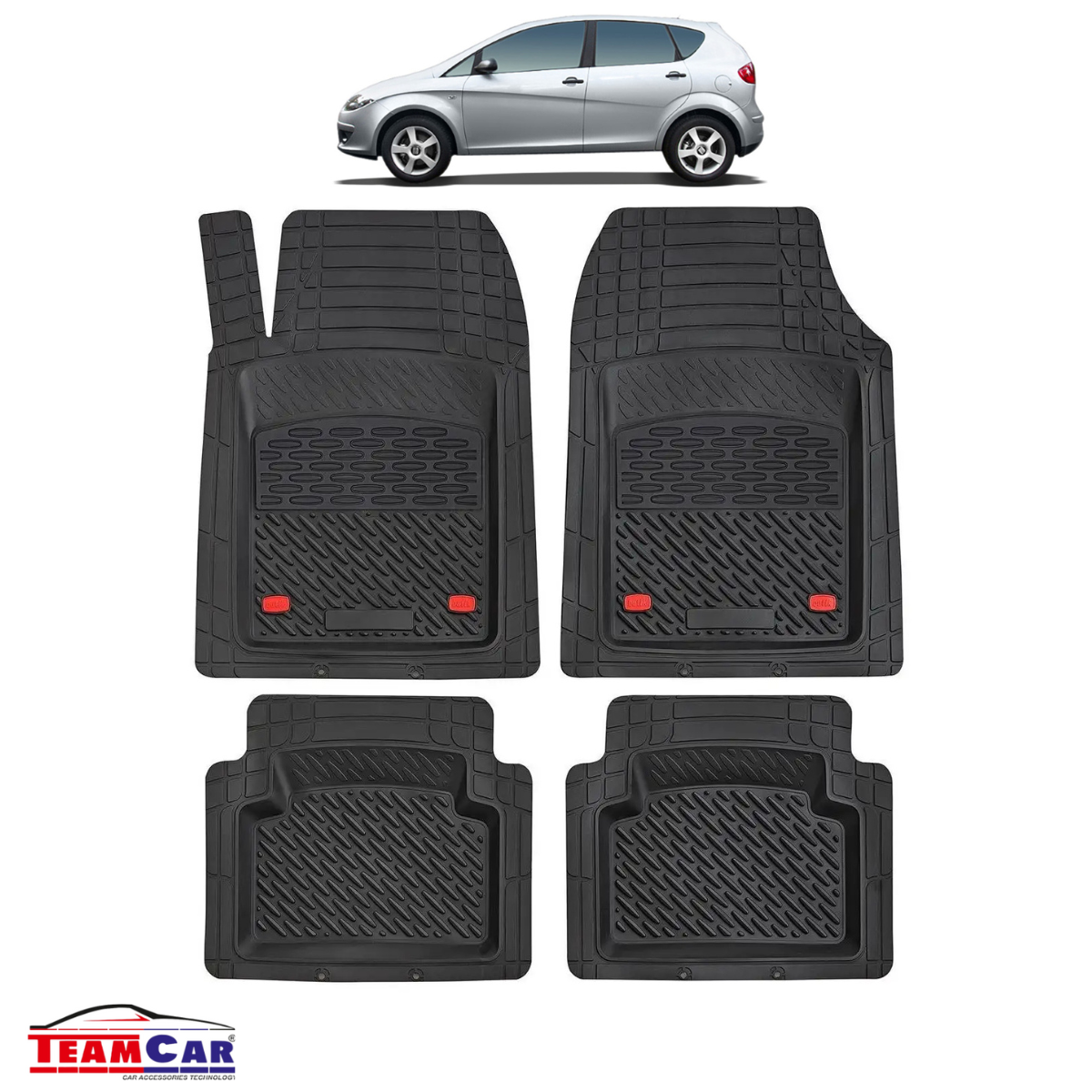 Covorașe Auto TeamCar® Tip Tăviță Compatibile Seat Altea Mk1 (2004–2015) - Mpv