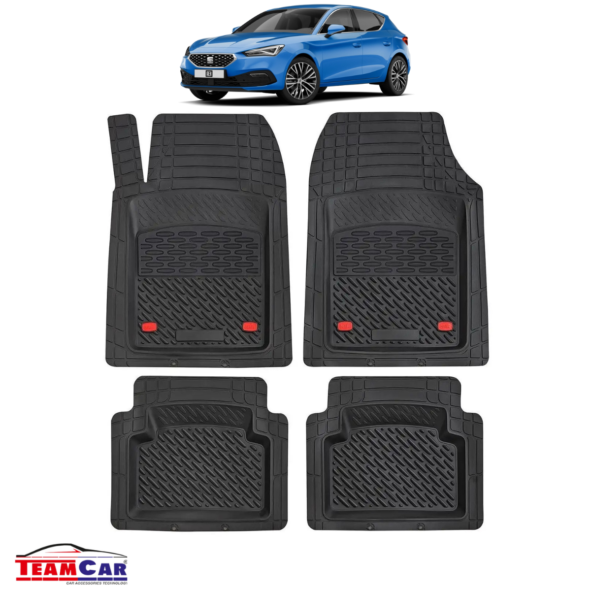 Covorașe Auto TeamCar® Tip Tăviță Compatibile Seat Leon Mk4 (2020–prezent) - Hatchback