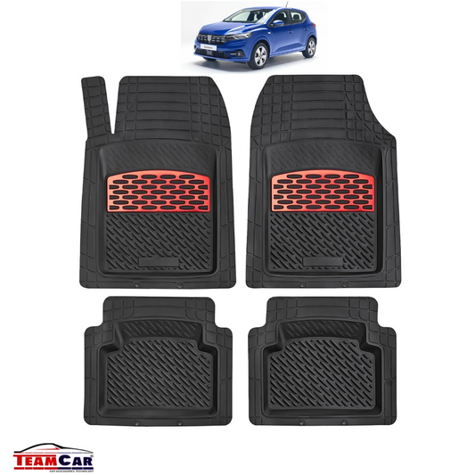 Covorașe Auto TeamCar® Tăviță Compatibile Dacia Sandero III (2020–prezent) - Red