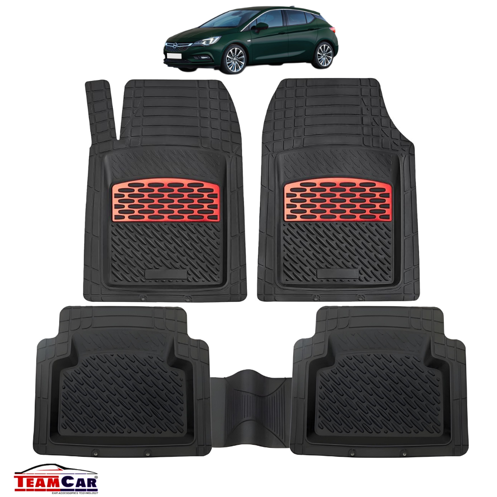 Opel Astra J Covorase Auto Tip Tavita Compatibile (Mk6) Hatchback 5 uși (2009–2015) Red