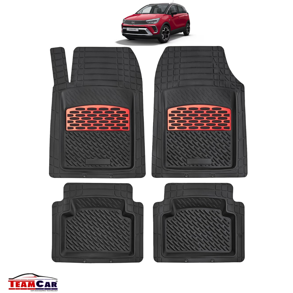 Covorase Auto TeamCar® Tip Tavita Compatibile Opel Crossland  (2020–prezent) - Suv, Red