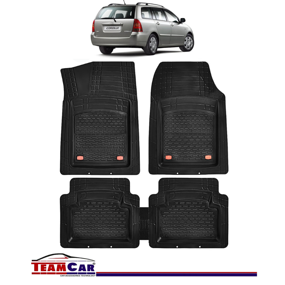 Covorase Auto TeamCar® Tip Tavita Compatibile Toyota Corolla E12 Combi (2001-2007) Negru Material Rezistent