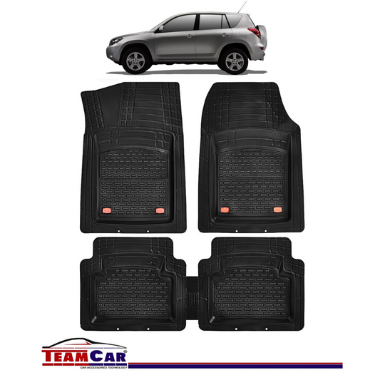 Covorase Auto TeamCar® Tip Tavita Compatibile Toyota RAV4 III (2006-2012) Negru Material Rezistent