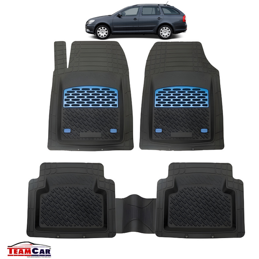 Covorase Skoda Octavia II TeamCar® Tip Tavita Compatibile (2004–2013) - Blue