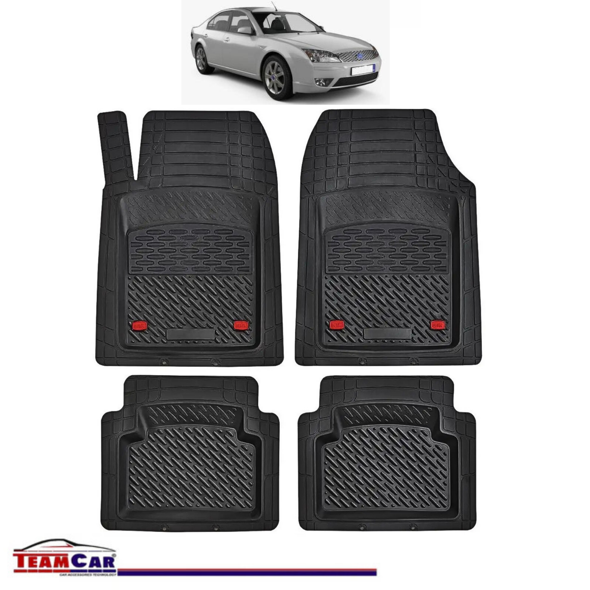 Covorașe Auto TeamCar® Tip Tăviță Compatibile Ford Mondeo Mk3 (2000–2007) - Sedan